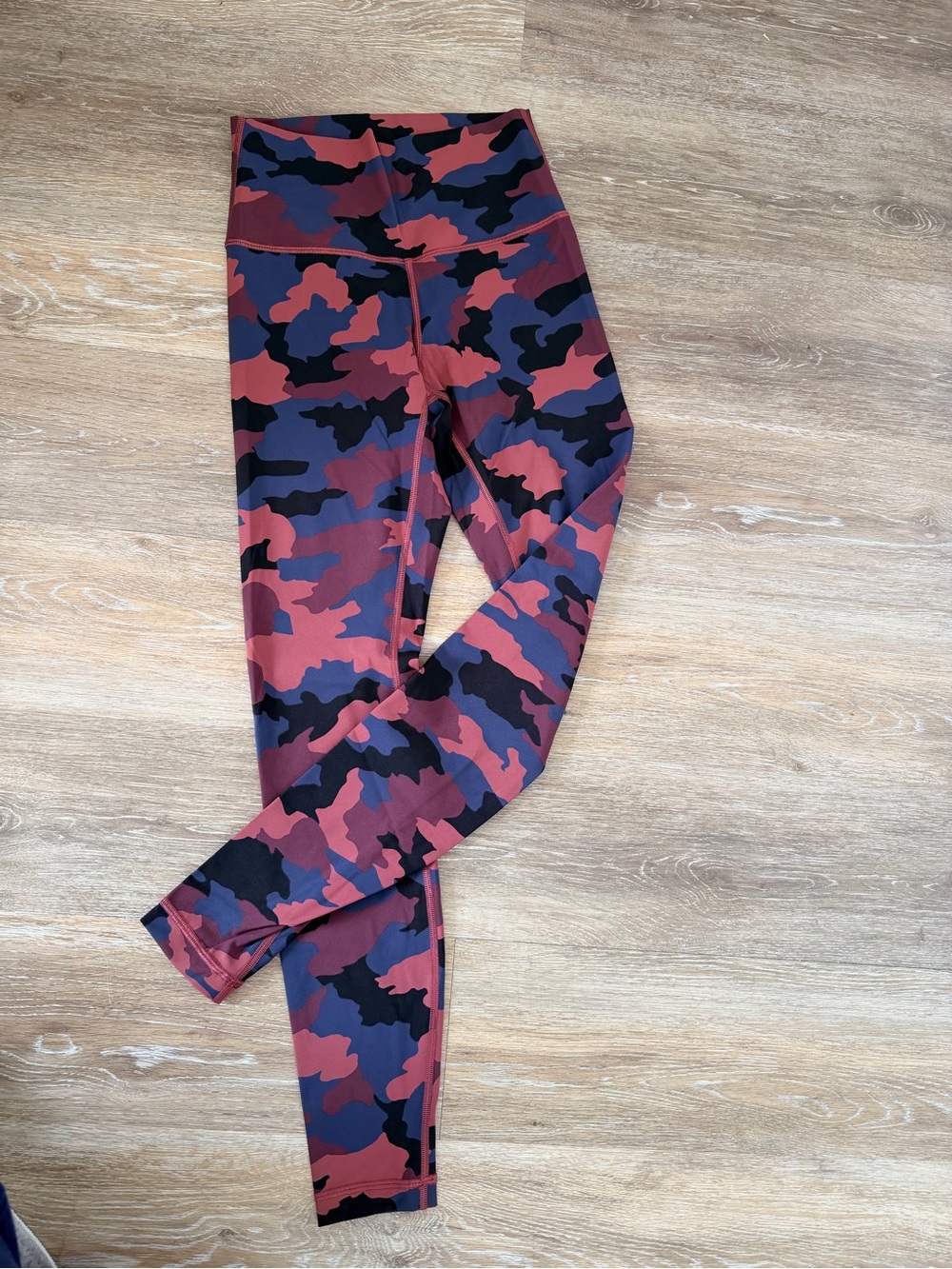 lululemon athletica Red & Black Camo High-Rise Leggings
